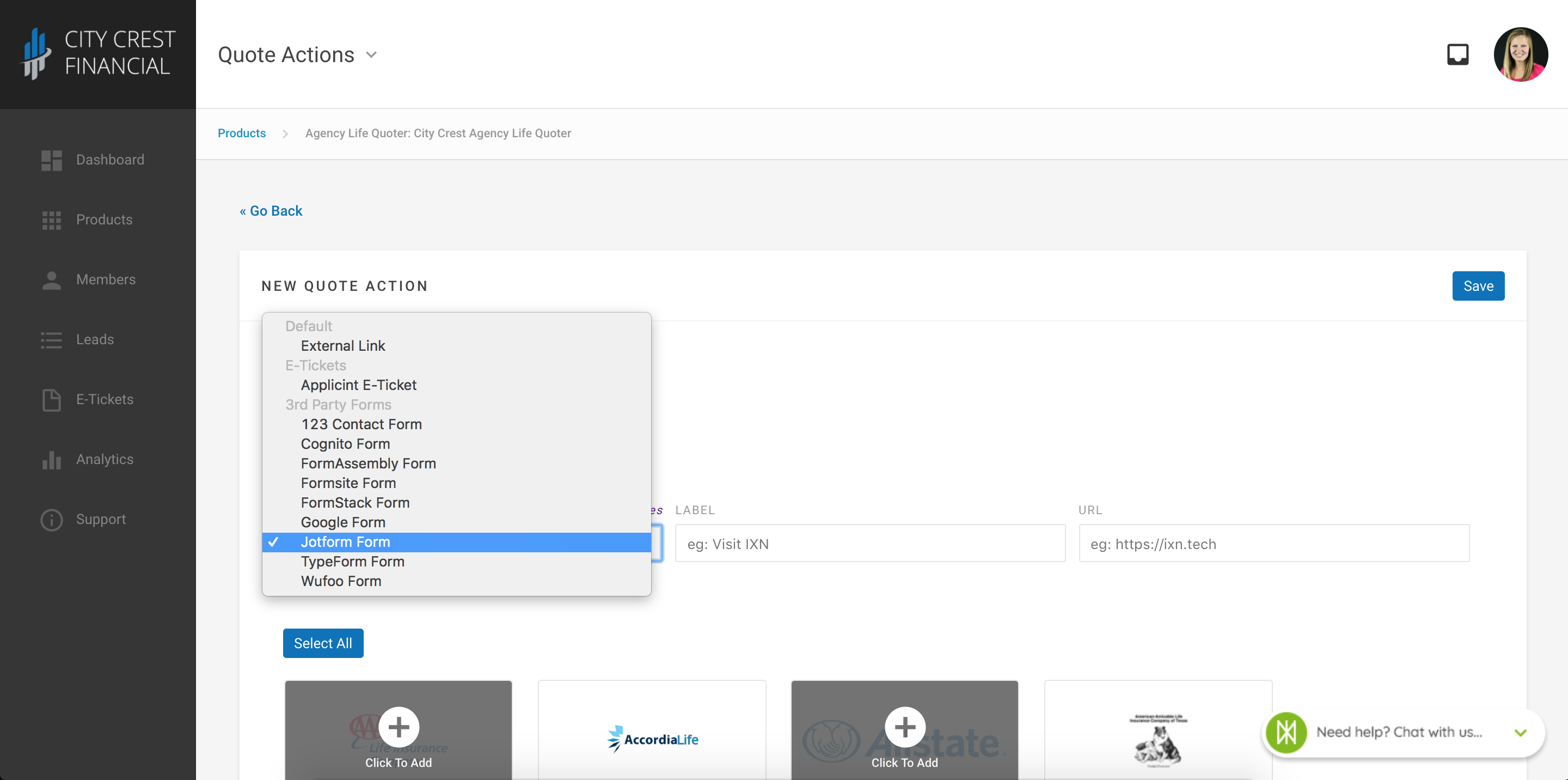 jotform knack integrations